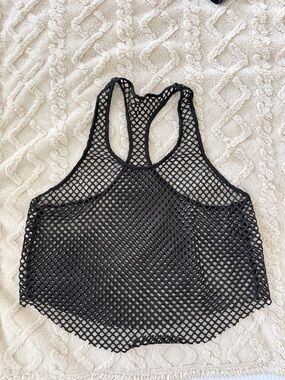 Black Mesh Tank Top - size medium